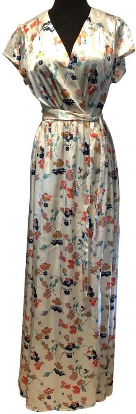 TULAROSA Maxi Adjustable Wrap Dress Bloom Floral Print NWT Short Sleeve Sexy XS